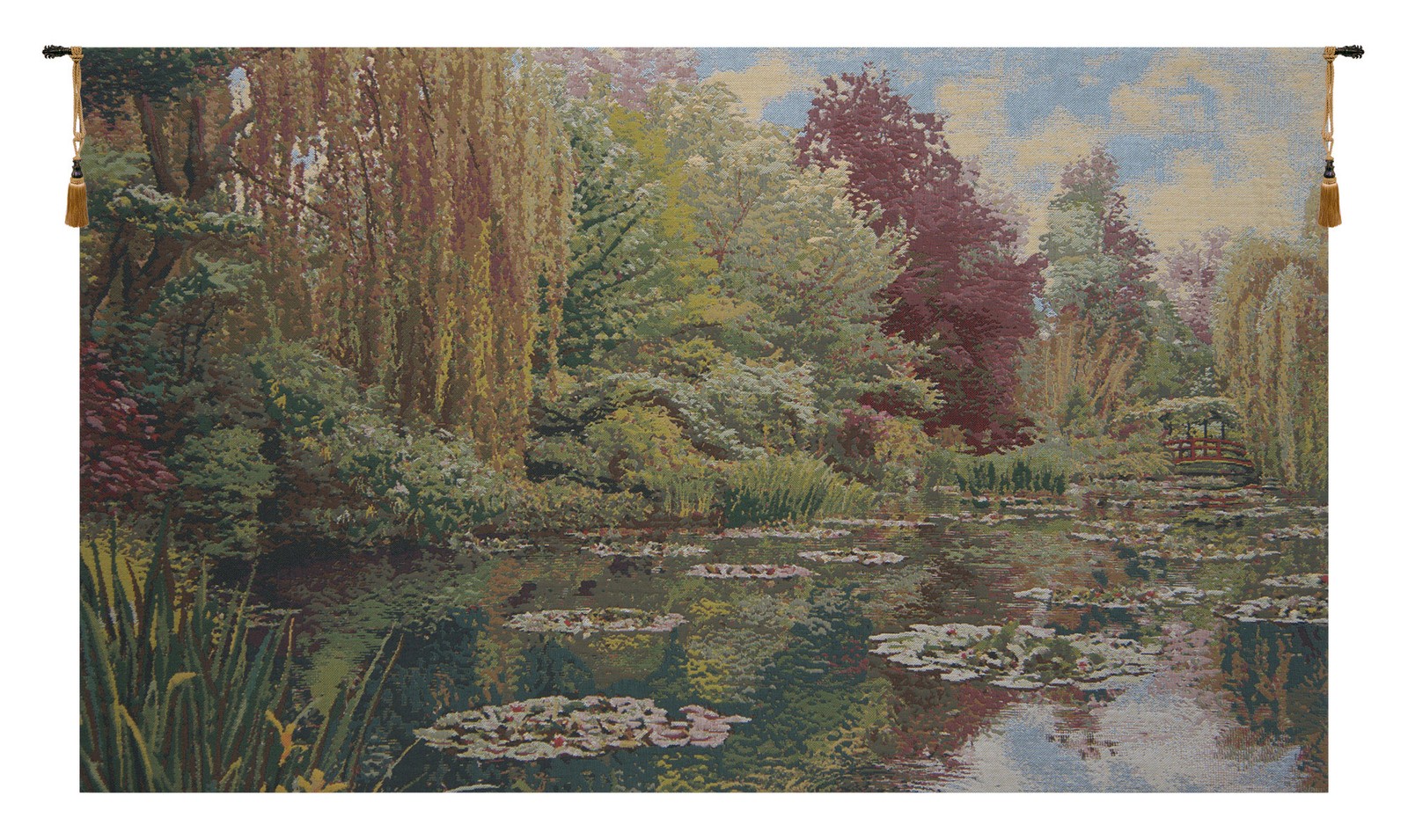 Claude Monet Left Panel Borderless Belgian Tapestry Wall Hanging Woven gallery