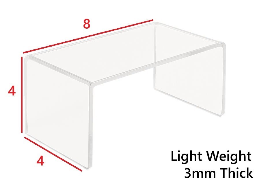 T'z Tagz Multi-Thick Clear Acrylic Risers Display Stand Listing 8x4x4 lot of 12 gallery
