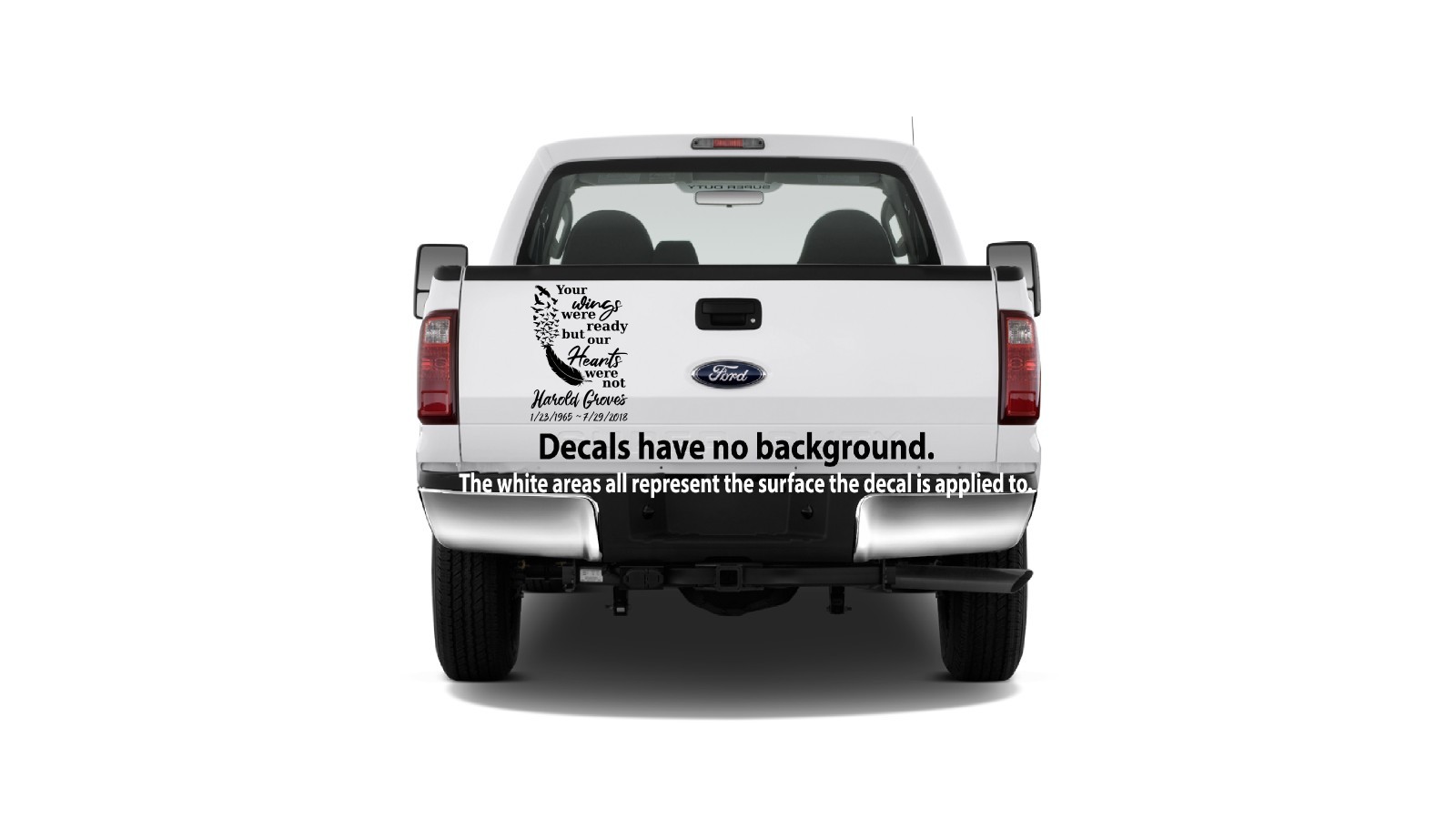 In Loving Memory Bird Feather Wings Ready Our Heart Was Not Vinyl Sticker Decal gallery