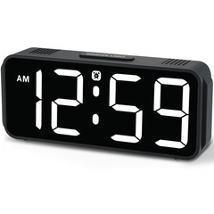 Digital Alarm Clock for Bedrooms – Plug in Electric Clock Big Numbers for Desk