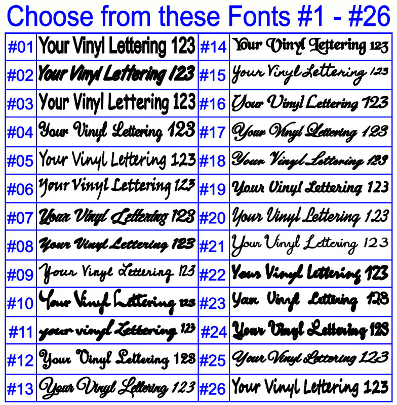 Custom Text Vinyl Decal Personalized Lettering Window Yeti Cup Sticker 10 Sizes gallery