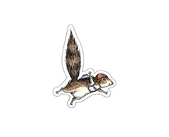 Squirrel Skydiving Sticker