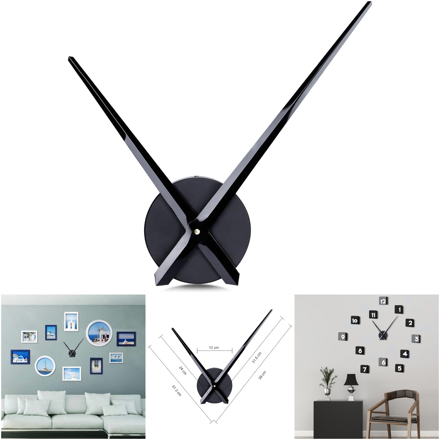 24 Inch Large Clock Hands DIY Wall Clock Motor Kit 12888 Mechanism Minute Hand gallery