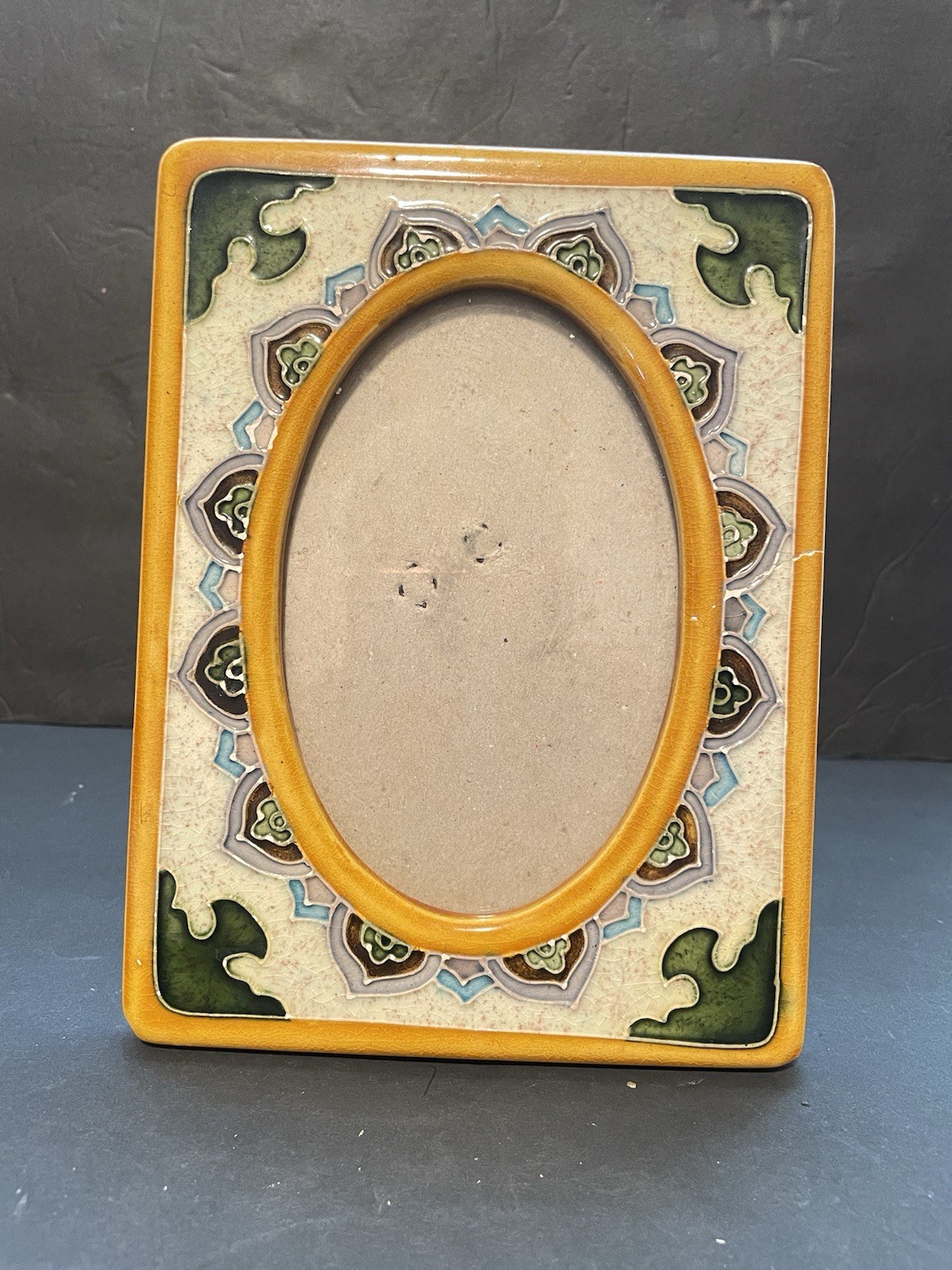 Colorful Ceramic Picture Frame Suitable For 4” X 6” Photo As Is gallery
