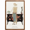 George Barbier Rosalinde Poster Framed 11x17 Art Deco Fashion Fashion Wall Art gallery