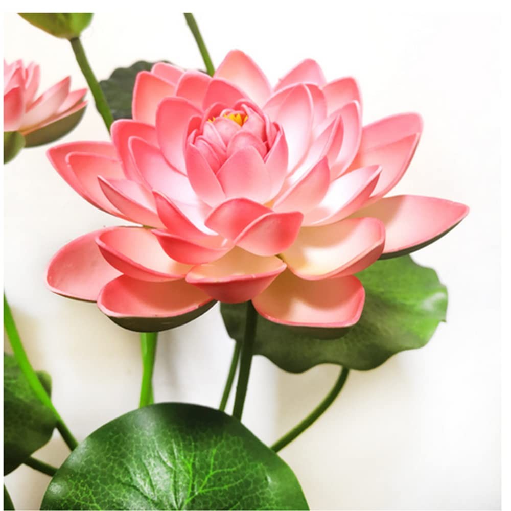 24 Inch Pink Artificial Lotus Flower Silk Realistic Faux Picks Bouquet gallery