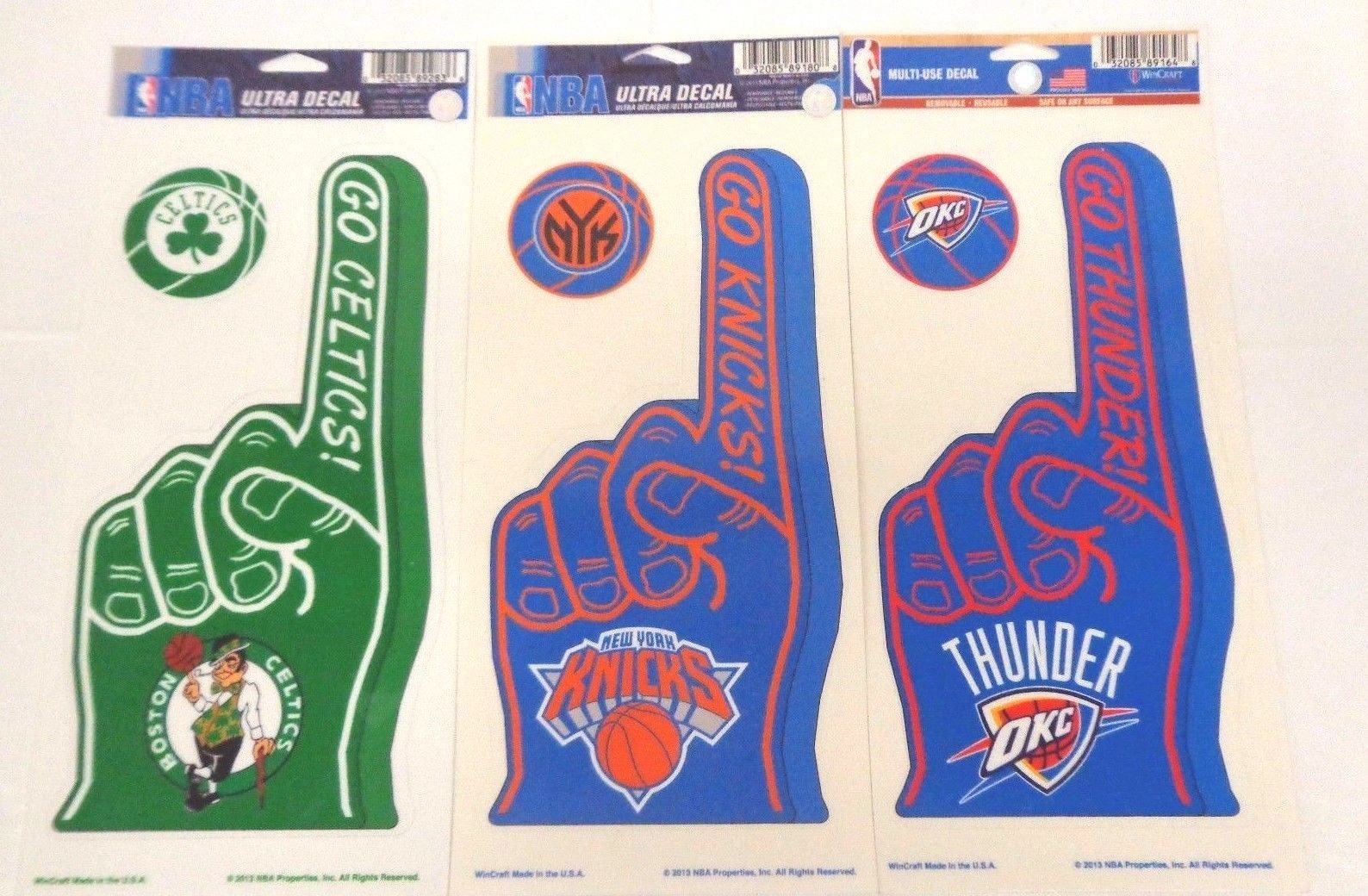 Licensed NBA Multi Use Decals Removable Reusable Sticker 4.25" x 9.5" gallery