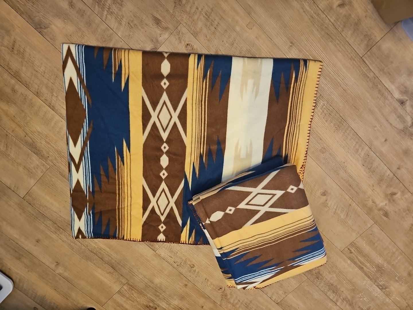 Three Matching Southwest Polyester Throws 48x58 Inches Each gallery