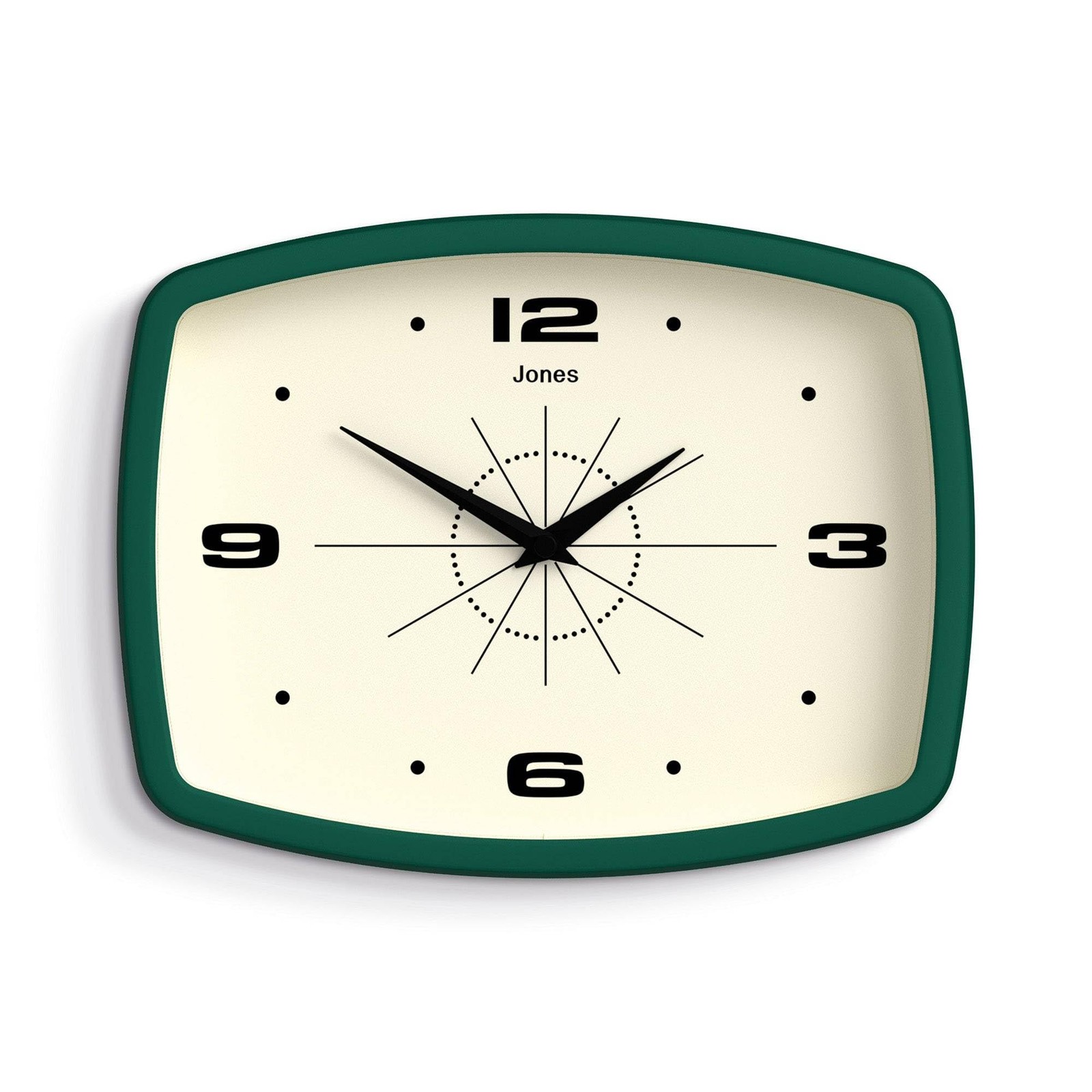 ® Movie Wall Clock | Rectangular Retro Clock | 10 inch | Dark Green | Cool mi... gallery