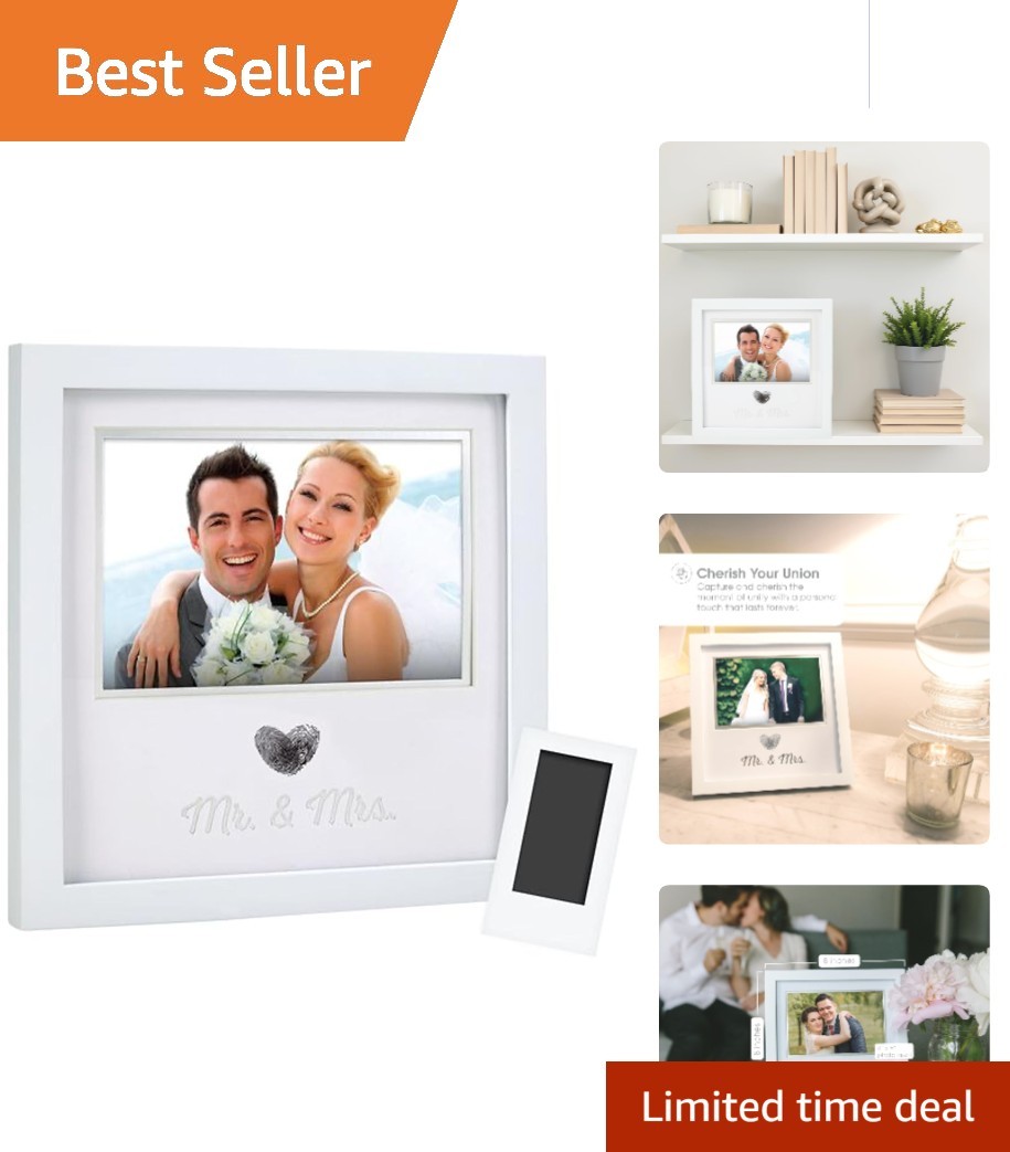 Versatile Mr. & Mrs. Thumbprint Frame - Perfect for Engagement and Wedding Gifts gallery