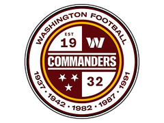#057 Washington Commanders 1932 Logo NFL Waterproof Vinyl Sticker Decal Die-Cut