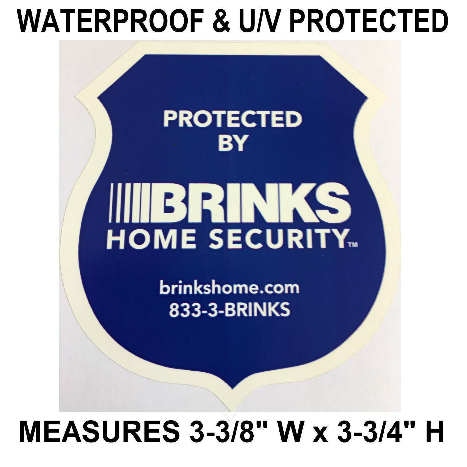 Home Security Stickers Window Decals sign For Brinks Alarm System Blue+White Lot gallery