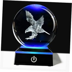 3D Eagle Crystal Ball Variable-Color Light Base Night Light, a Popular eagle