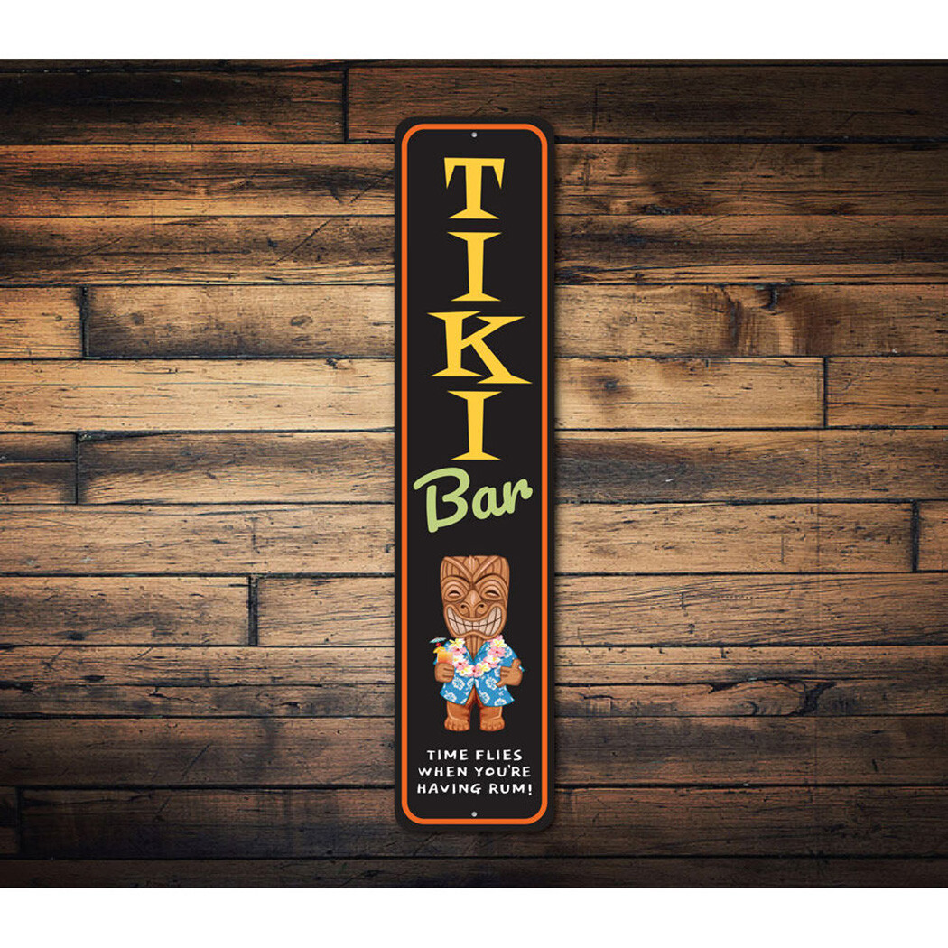 Vertical Tiki Beach Metal Sign gallery