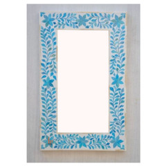 Handmade Bone Inlay Rectangular Shaped Mirror frame with Free Mirror for Home