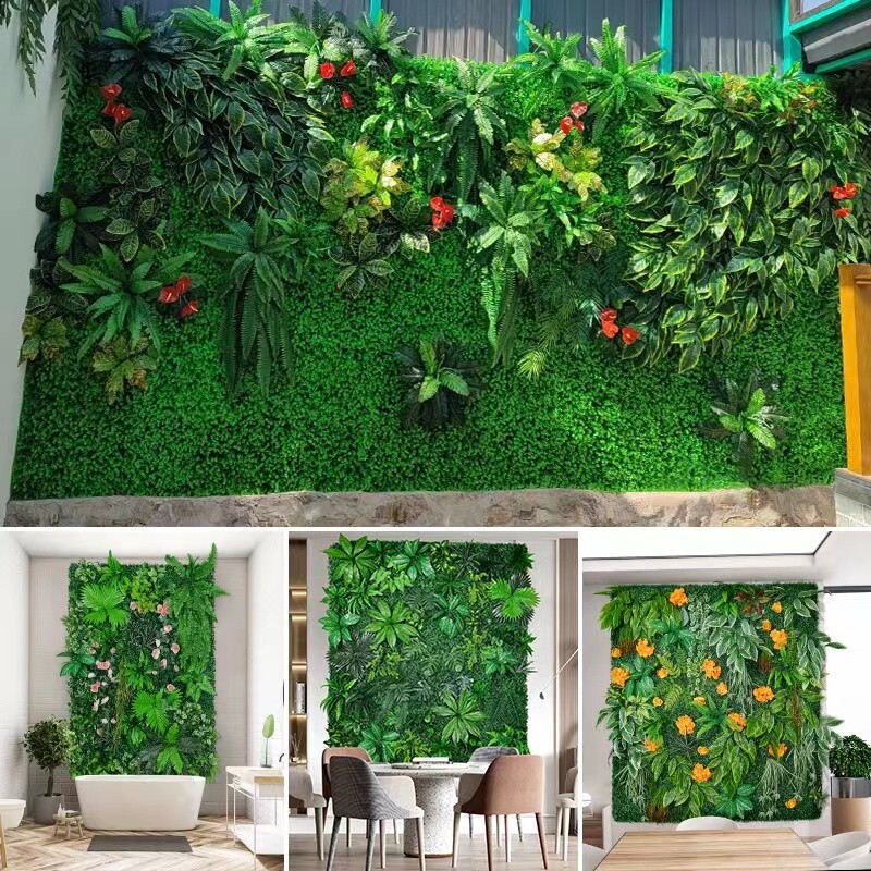 Artificial Plants Grass Wall Panel Greenery Hedge Privacy Fence Backyard Decor gallery
