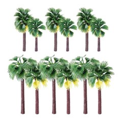 Miniature Plastic Artificial Coconut Palm Tree Model Tropical Decor Artificial