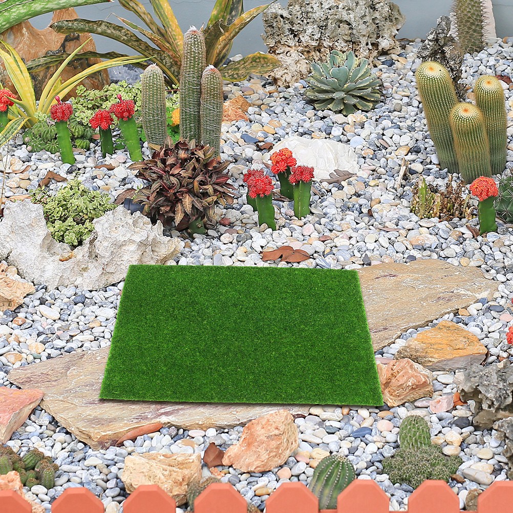 16 Pcs Simulation Moss Sheets Diy Craft Artificial Grass Mats For Fairy Garden gallery