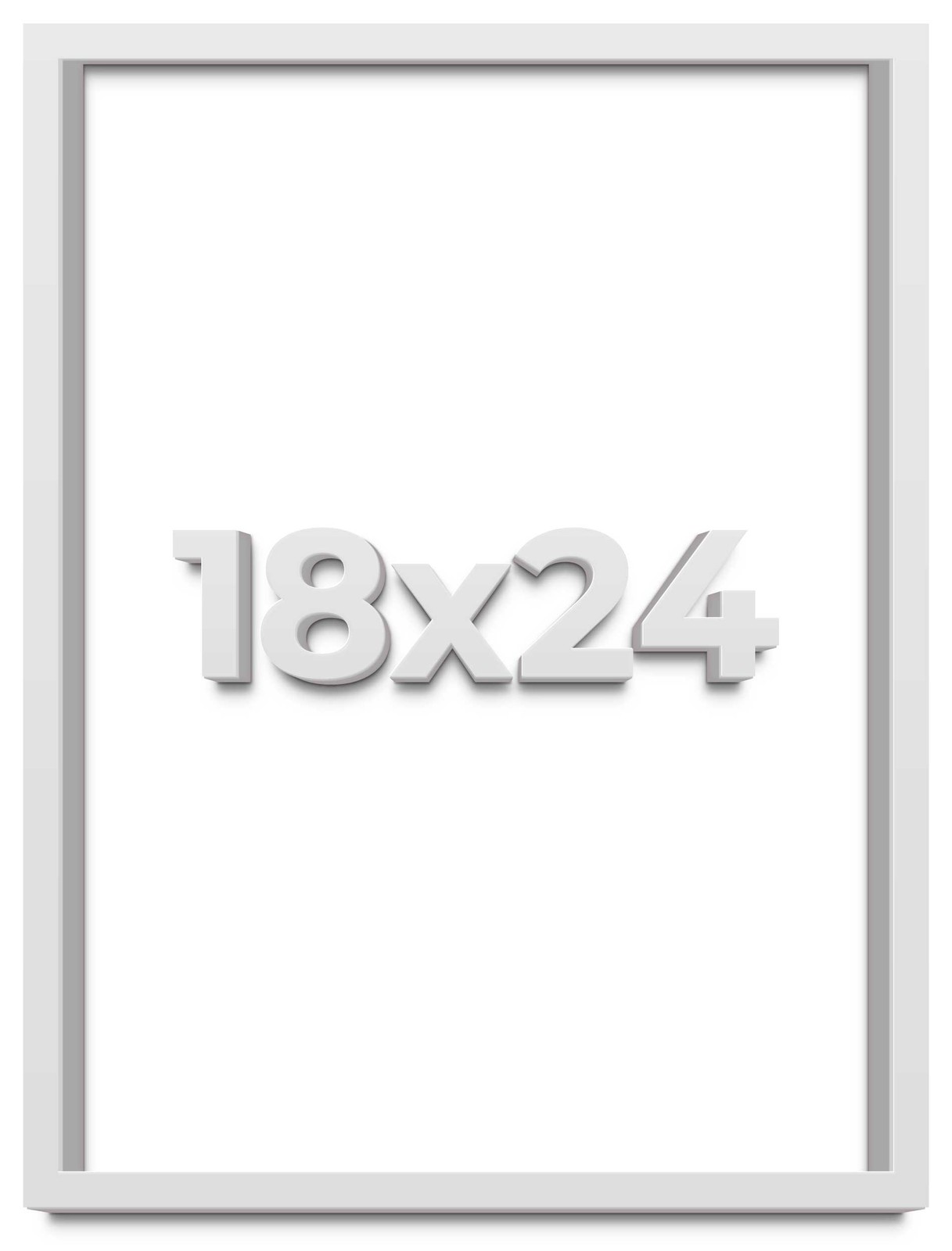 18x24 Shadow Box Frame White | 1 Inches Deep Real Wood Contemporary Shadowbox Di gallery