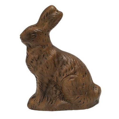 NEW Primitive Bunny Rabbit Chocolate Look Rustic Farmhouse Resin Brown 3.25" H gallery