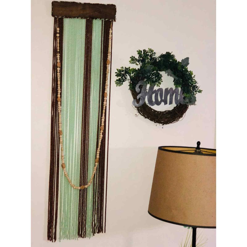 Green and Brown Macrame, Spring Macrame, Yarn Wall Decor gallery