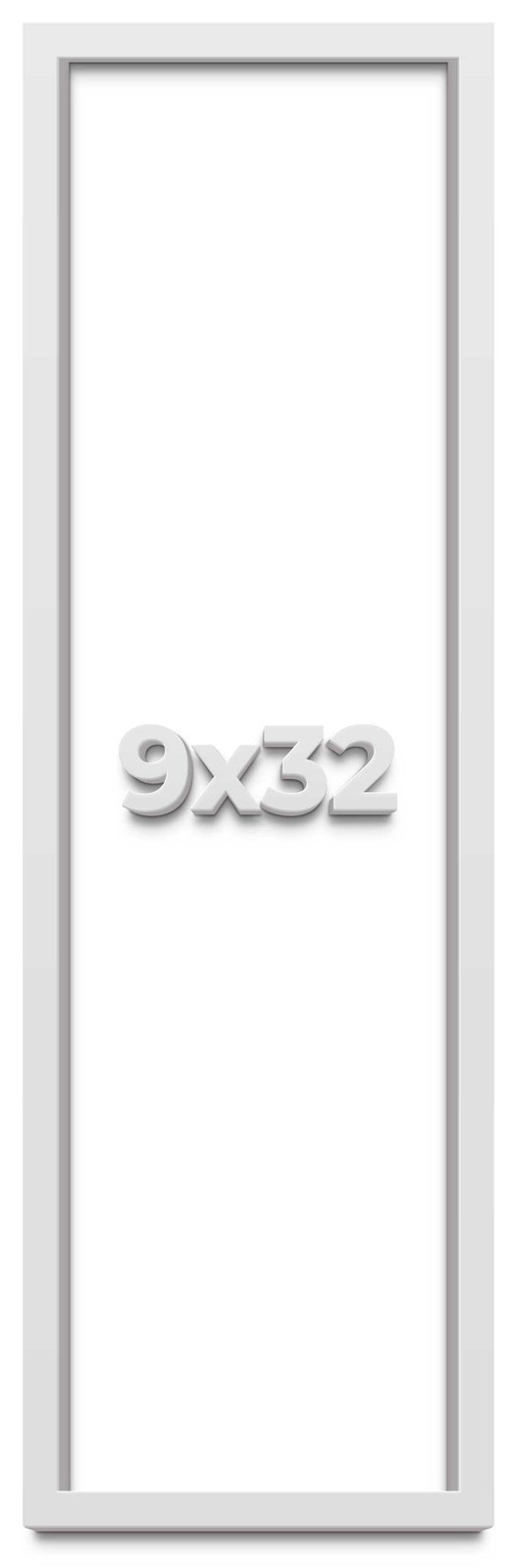 9x32 Shadow Box Frame White | 1 Inches Deep Real Wood Contemporary Shadowbox Dis gallery