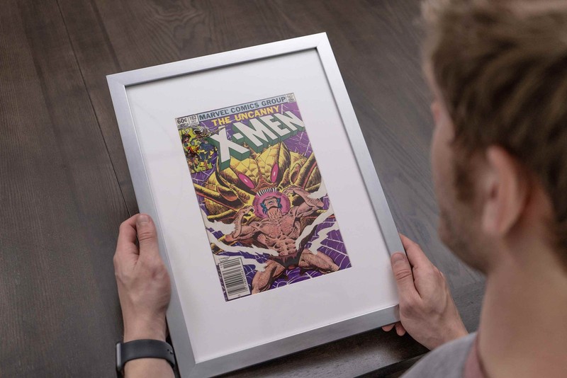 Black Comic Book Frame With Black Mat For 3 Current Era Comic Books gallery