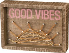 Primitives By Kathy Inset String Art Good Vibes Home Decor