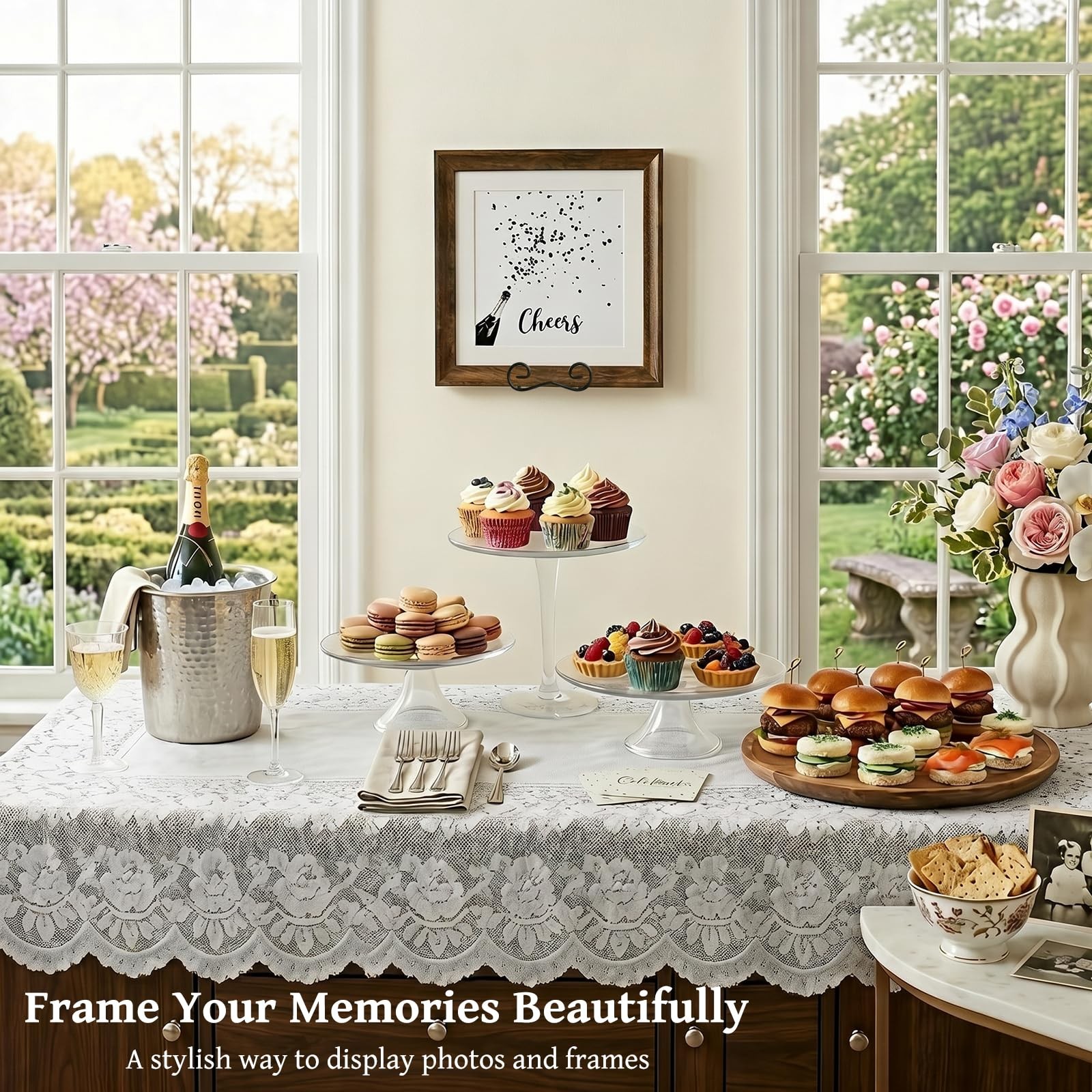Wall Mount Plate Display Stands - 2 Pack Black Iron Easel Holders - Vertical ... gallery