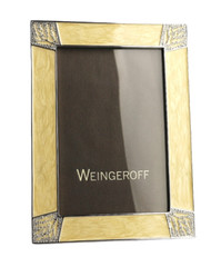 WEINGEROFF GRAY LEOPARD FRAME 4X6 SWAROVSKI NEW $750 MADE IN USA NO BOX