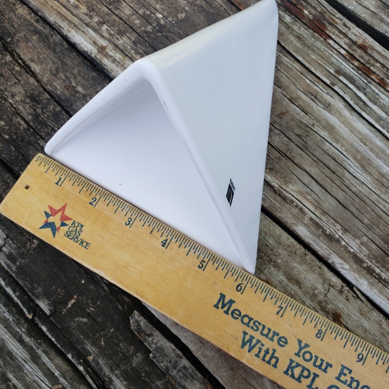 Umbra Trigg White Triangular Ceramic Replacement Vase Container Planter gallery