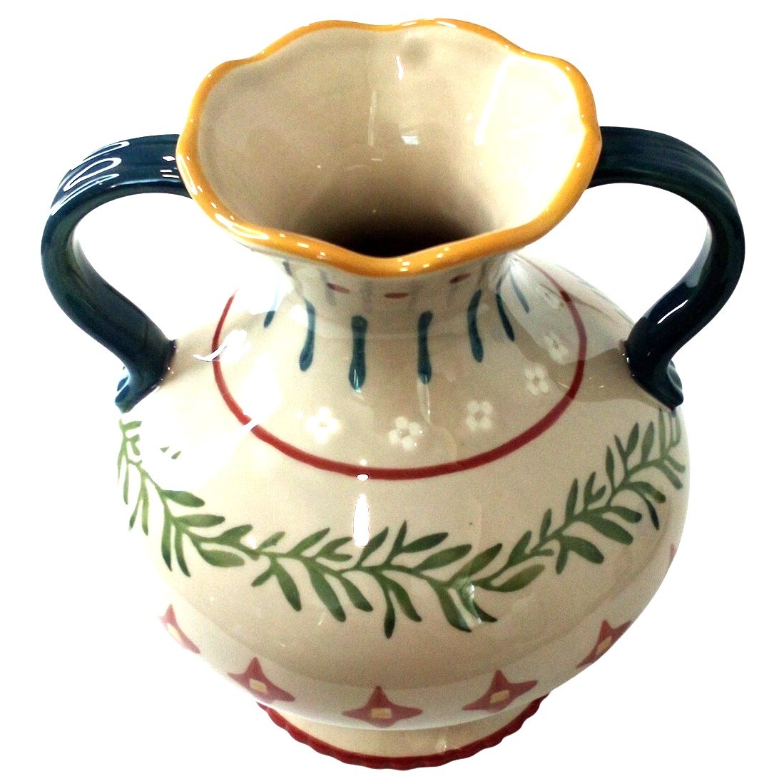 Painted Ceramic Vase – Threshold Multicolor Decorative BOHO Table Vase gallery
