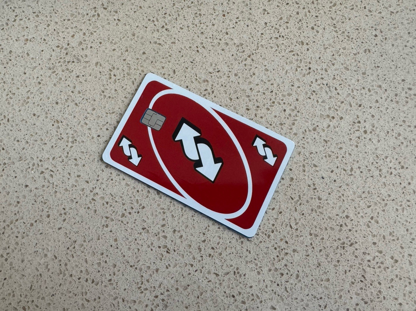 Red Reverse/Draw 4 Card Credit Card SMART Sticker Skin Decal - debit card Wrap gallery