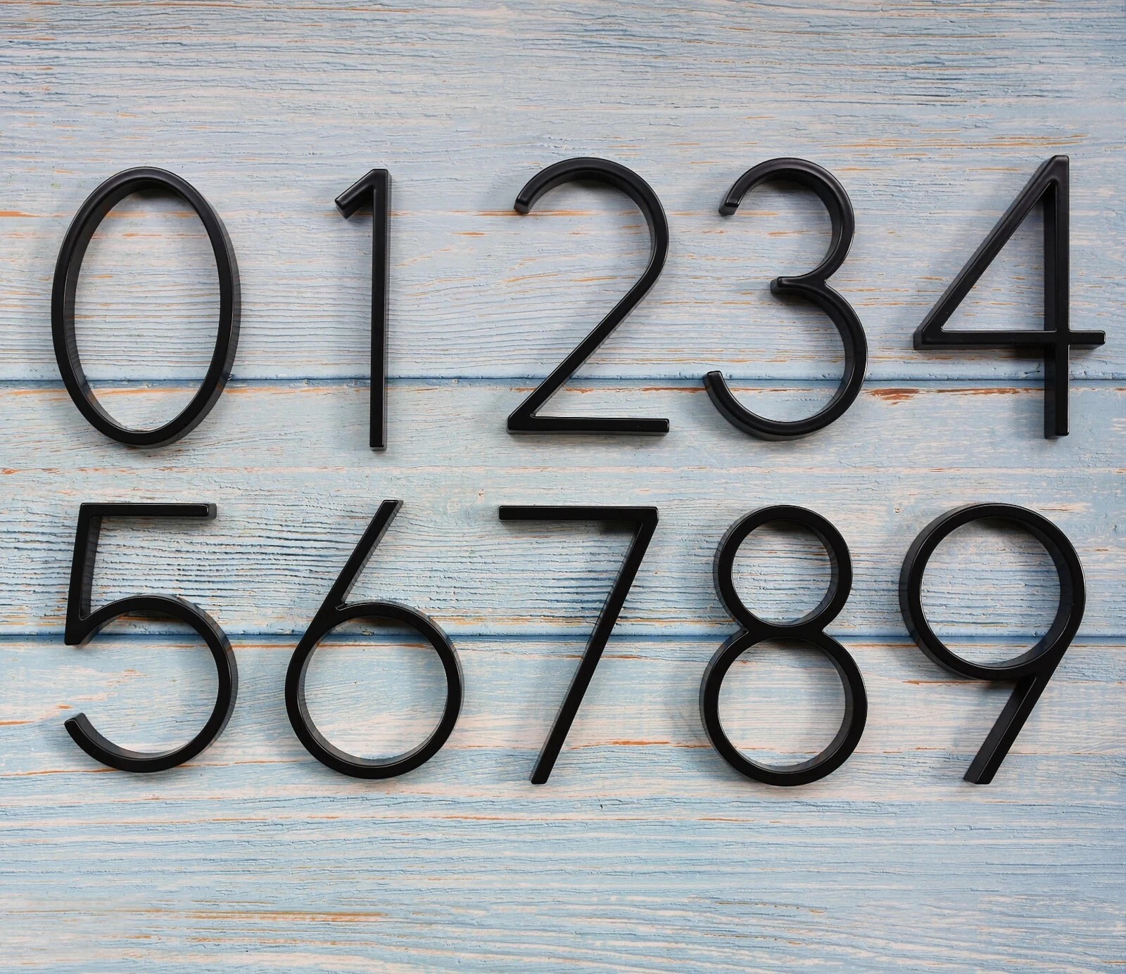 5" Stainless Steel Floating House Number Outside, Metal Modern House Numbers gallery