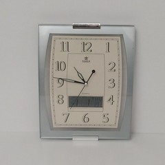 Power – Analog & Digital Wall Clock with Day Date Temperature Display – 14″x11″