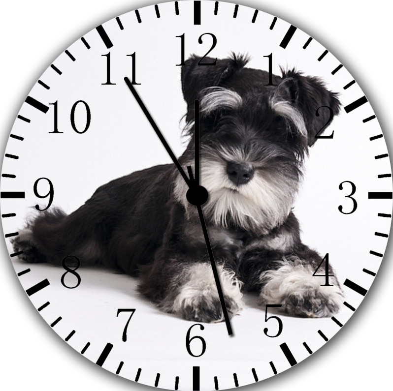 Miniature Schnauzer Frameless Borderless Wall Clock Nice For Gifts E243