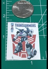 TRANSFORMERS X JAZZ 1X1 INCH STICKER X CELL PHONE COVER STICKER X HIGH-GLOSS