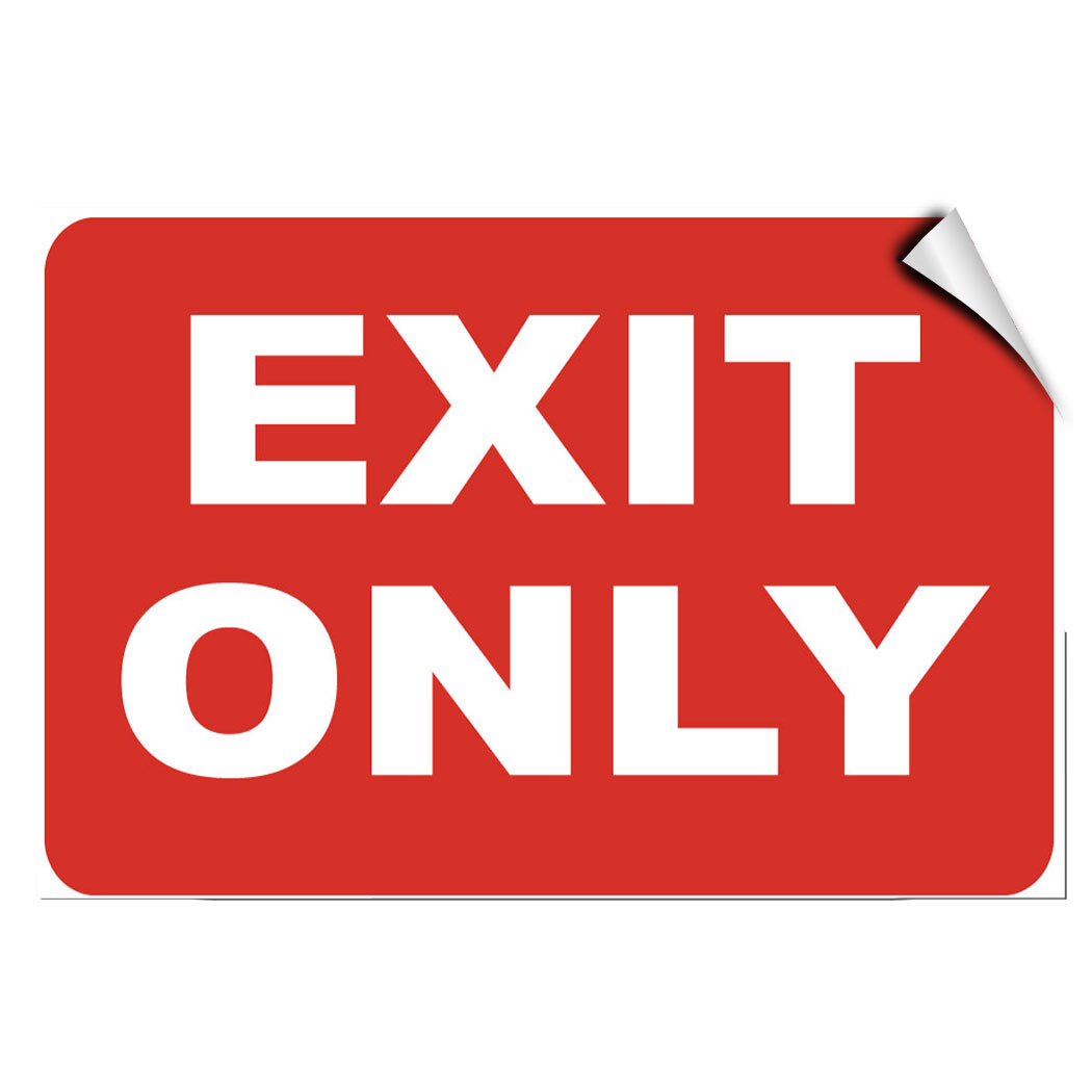 Exit Only Security LABEL DECAL STICKER gallery