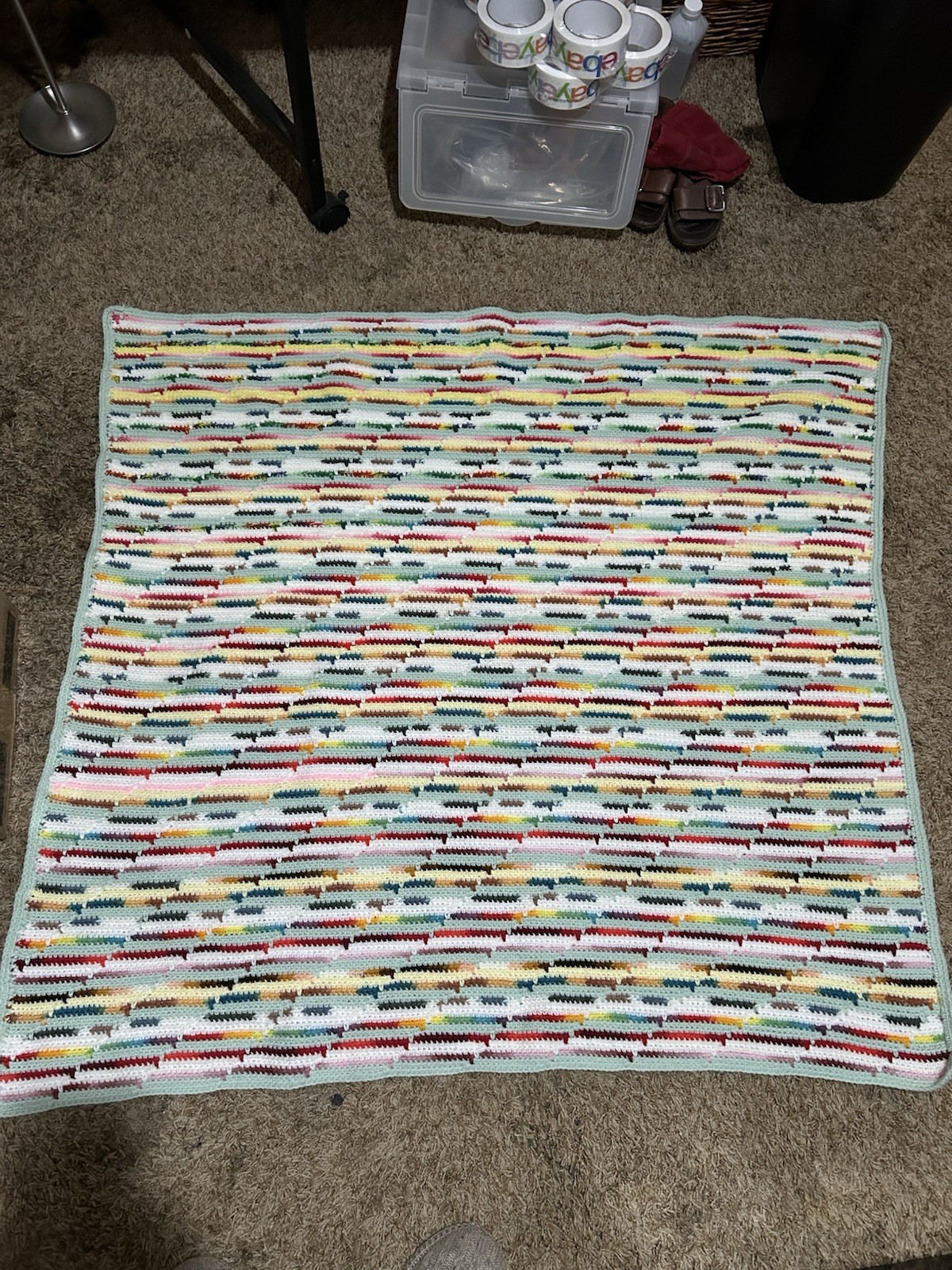 43 X 48 Crocheted Afghan Multicolored gallery