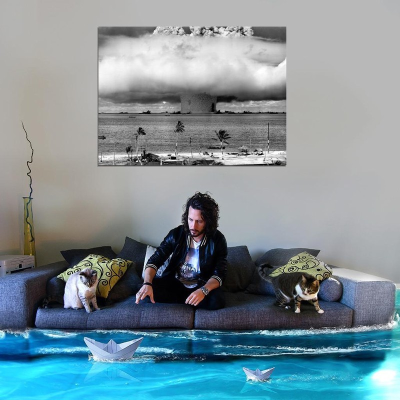 V4140 Nuclear Atomic Blast Explosion Sea Mushroom Cloud Decor WALL POSTER PRINT gallery