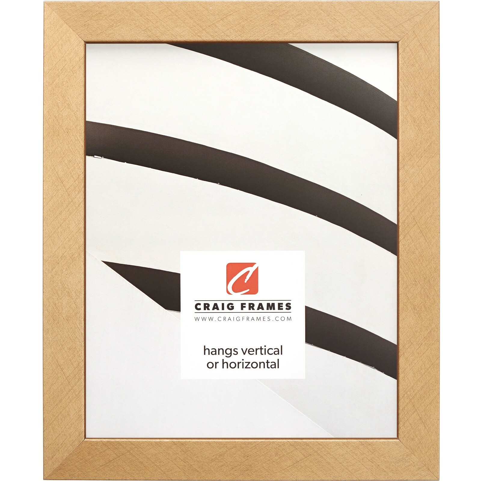 Craig Frames Essentials, 1 Inch Wide Modern Distressed Gold Picture Frame gallery