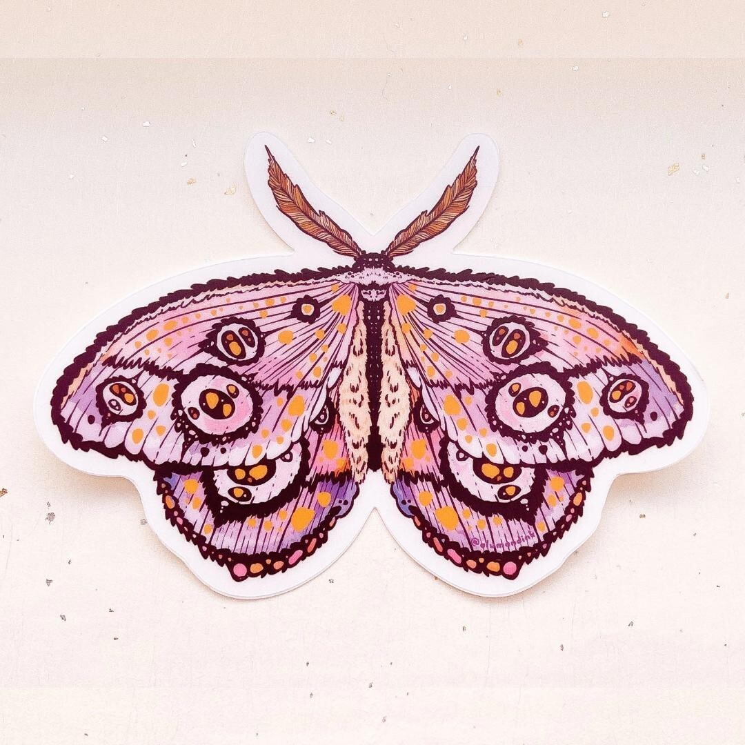 Fantasy Moth Sticker - Clear Vinyl gallery