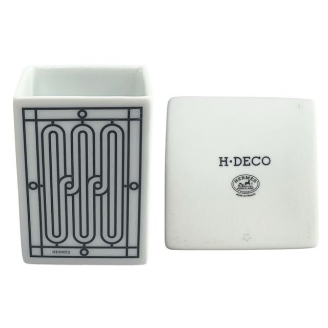 HERMES H Deco Sugar Box Container Porcelain Tableware Interior With Box gallery