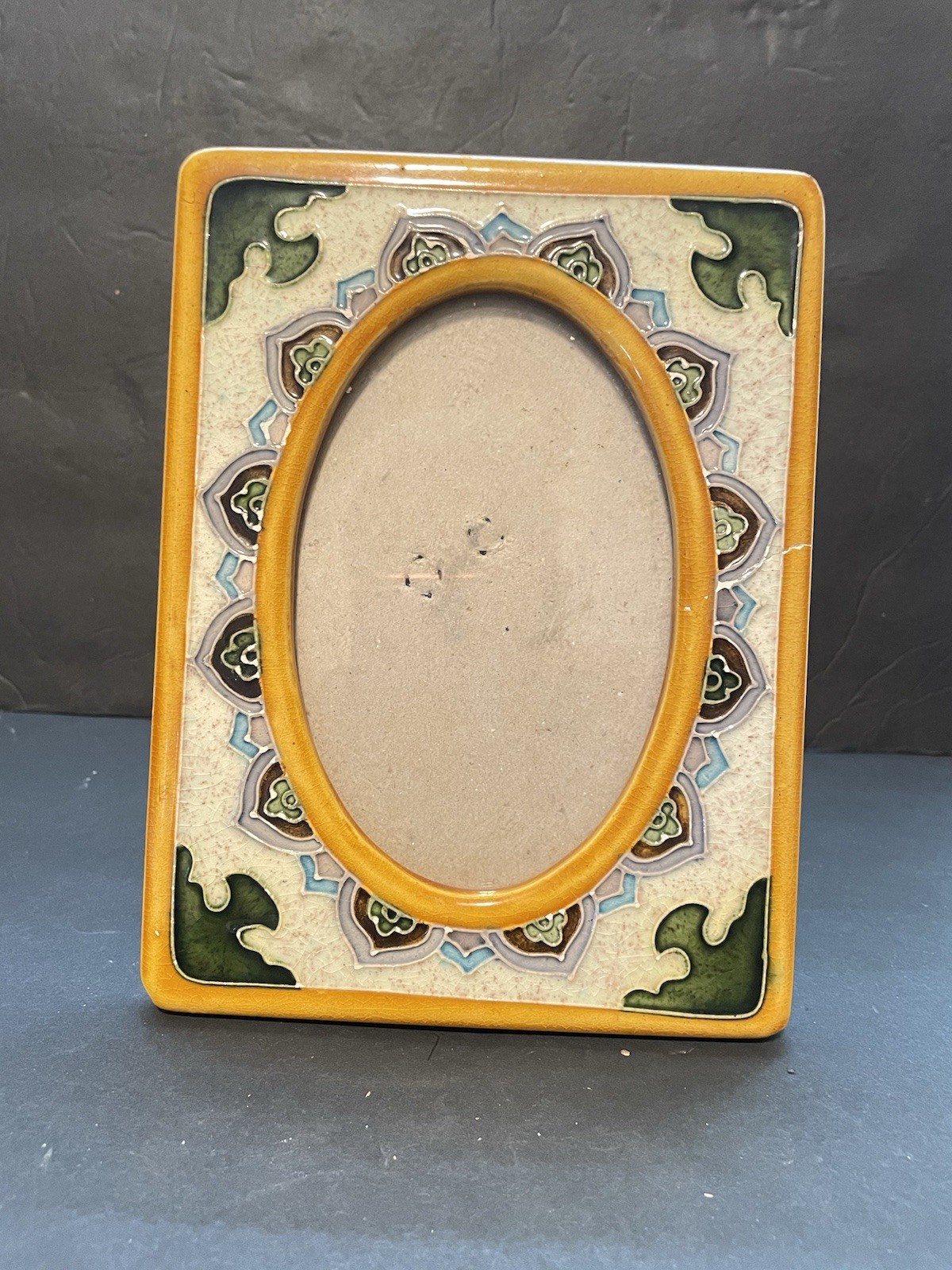 Colorful Ceramic Picture Frame Suitable For 4” X 6” Photo As Is gallery