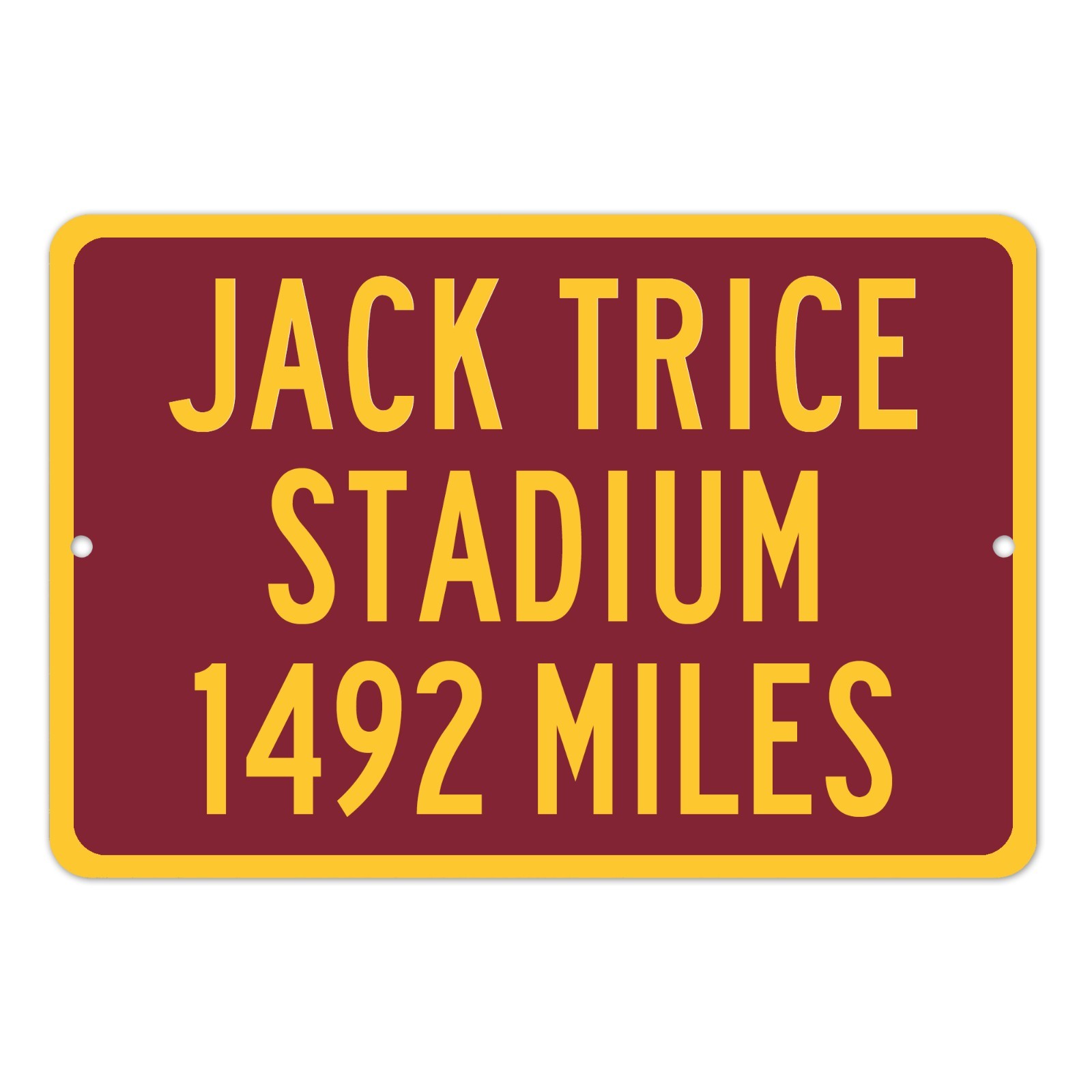 Jack Trice Stadium Custom Distance Mileage Sign Iowa State Cyclones Football Fan gallery