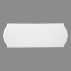 Paintable Address Plaque White Block, Modern Design, for DIY, Outside, Home, Str