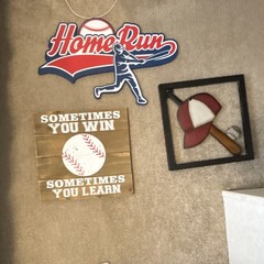 Sometimes You Win Sometimes You Learn Baseball Inspirational Wood Wall Sign