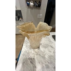 Murano Style Handkerchief Vase