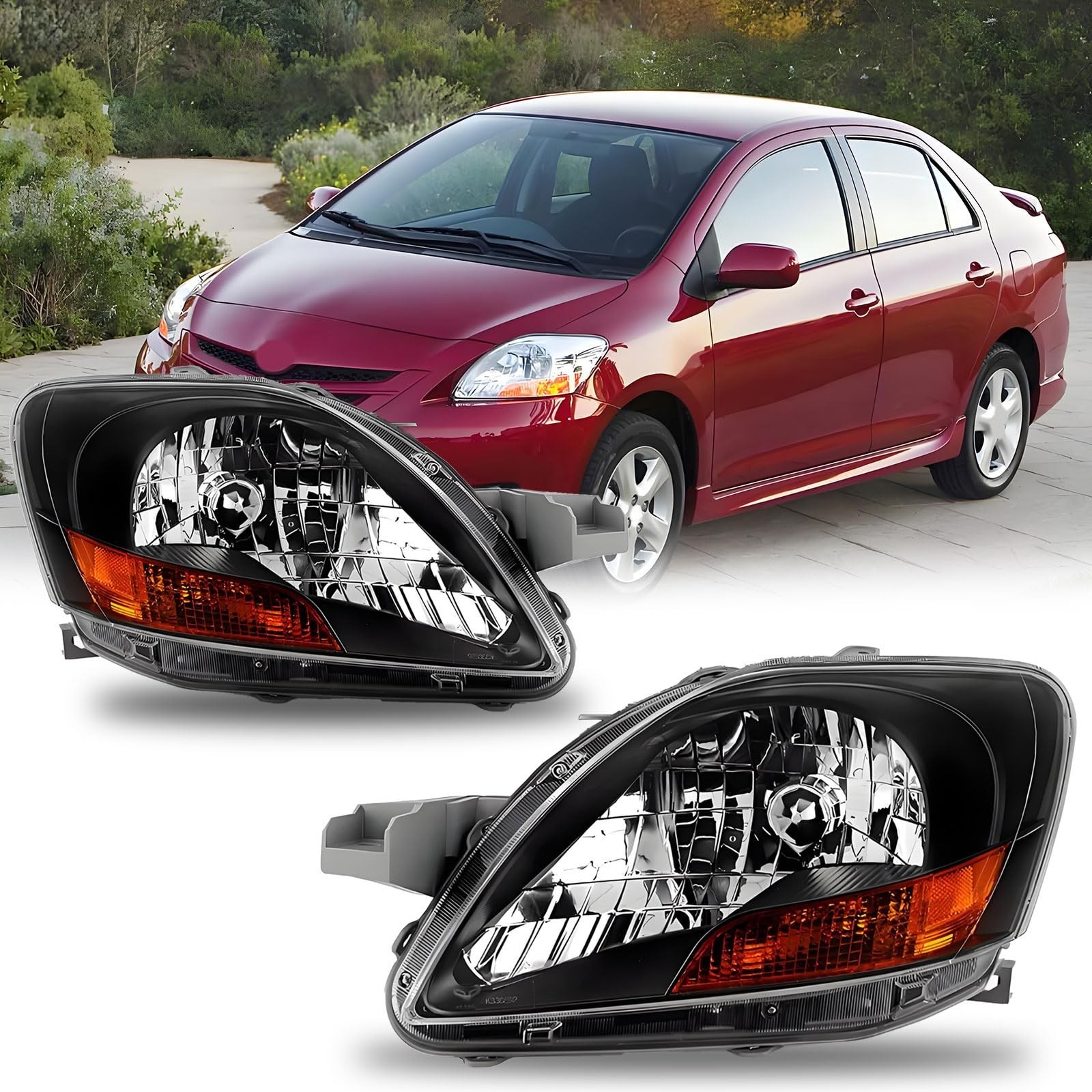 2PCS Headlights Assembly Compatible with 2007 2008 2009 2010 2011 Toyota Yari... gallery