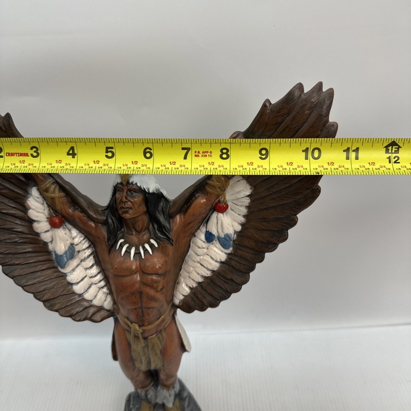 Ceramic Native American Eagle Dancer Statue, Hand Painted {GG} gallery